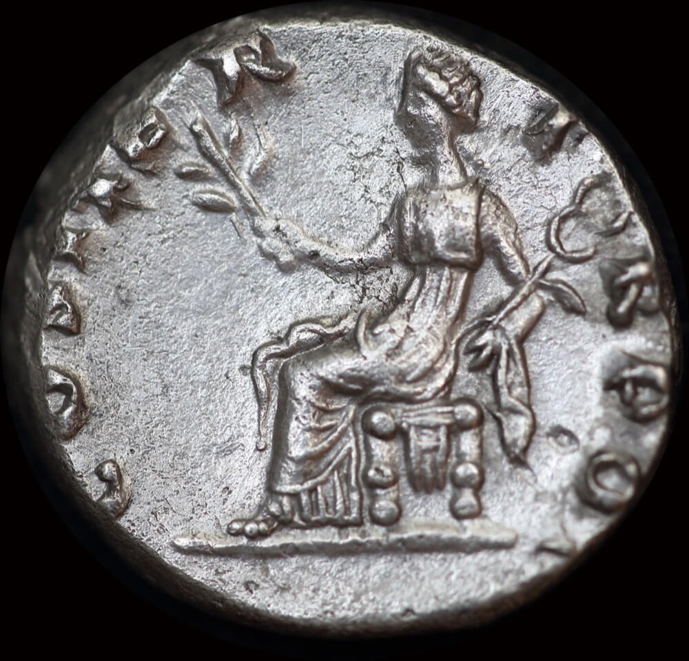 Ancient Rome (Imperial) 70 AD Vespasian Denarius Pax RIC 29 good VF product image