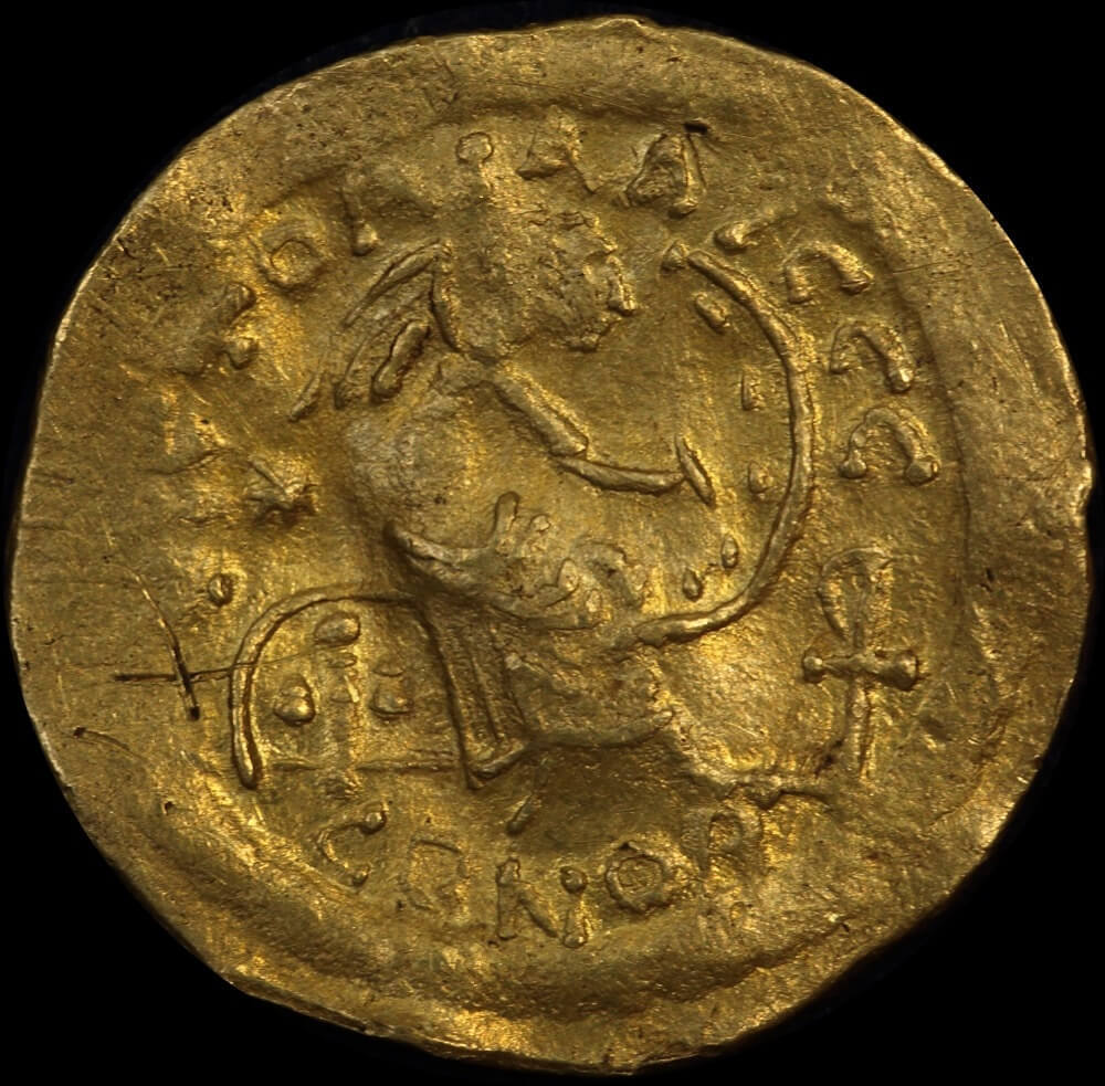 Ancient Byzantine 527 ~ 565 AD Justinian Gold Semissis S#143 Very Fine