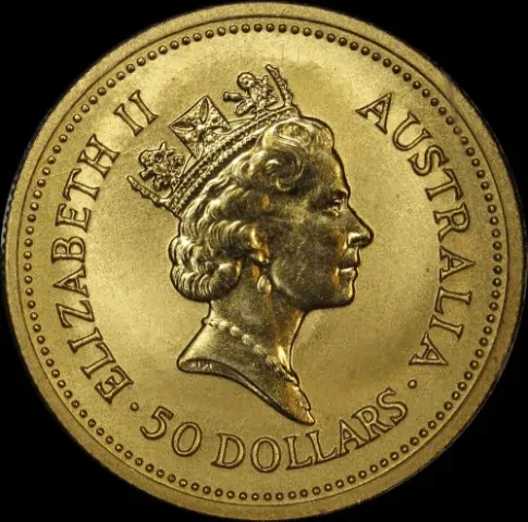 Australia 1987 Gold Half Ounce Specimen Coin - Hand of Faith Nugget product image