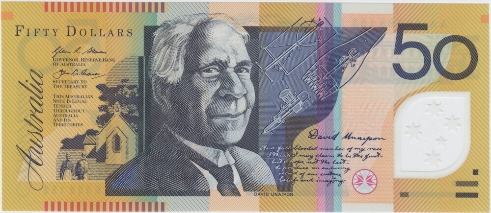 2016 $50 Note Stevens / Fraser AA16 First Prefix R523F Uncirculated