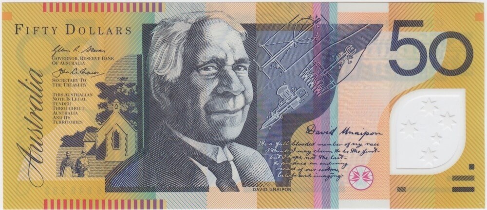 2016 $50 Note Stevens / Fraser Standard Prefix R523 Uncirculated 