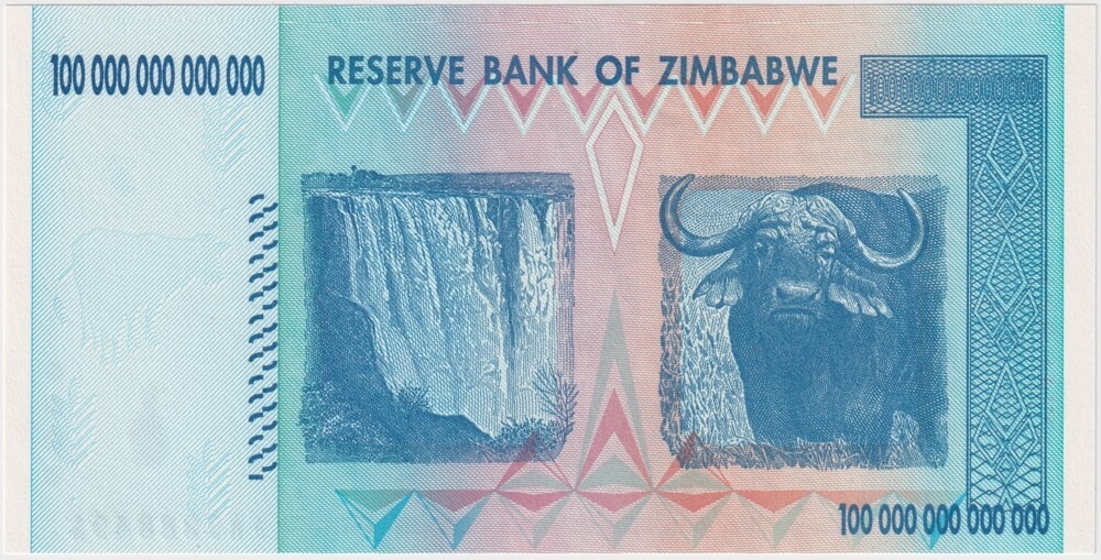 Zimbabwe 2008 100 Trillion Dollars Pick#91 Uncirculated product image