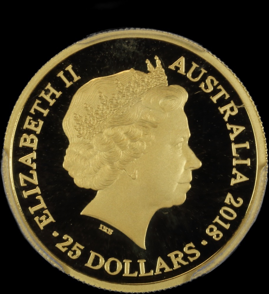 2018 $25 Gold Proof Coin Kangaroo at Sunset PCGS PR69 product image