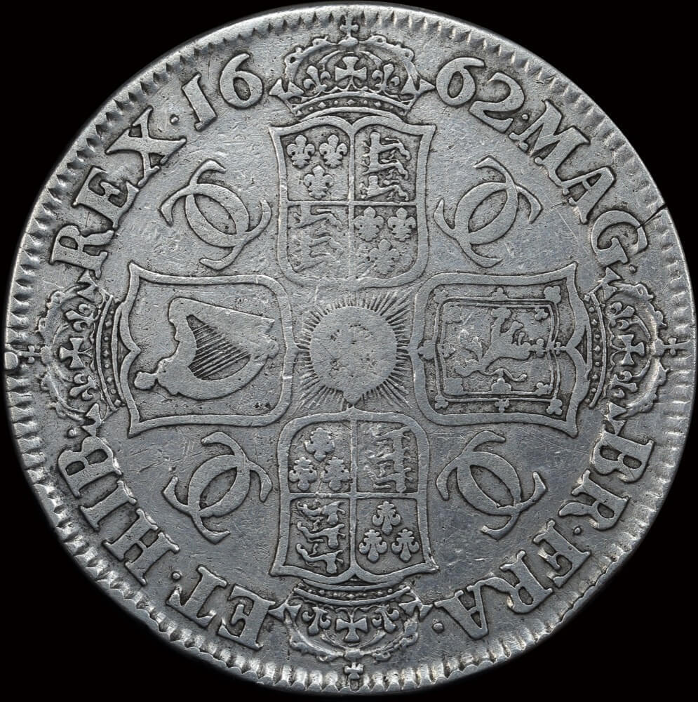 1662 Silver Crown Charles II S#3350 Fine