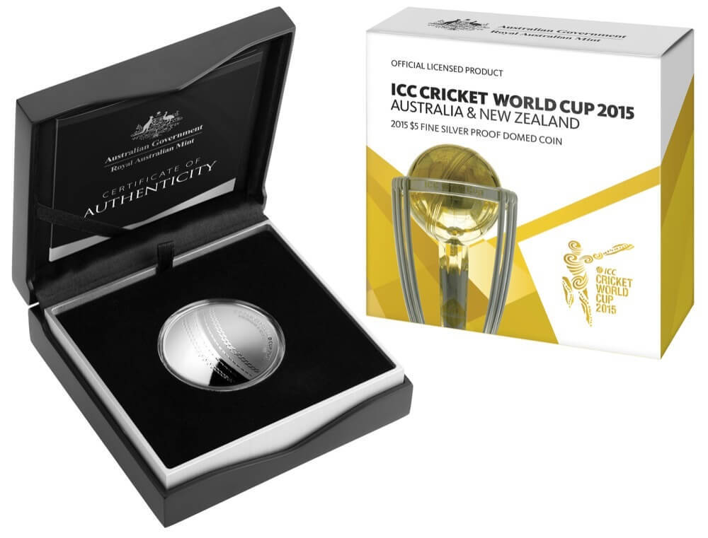 Australia 2015 5 Dollar Silver Proof Coin ICC Cricket World Cup product image
