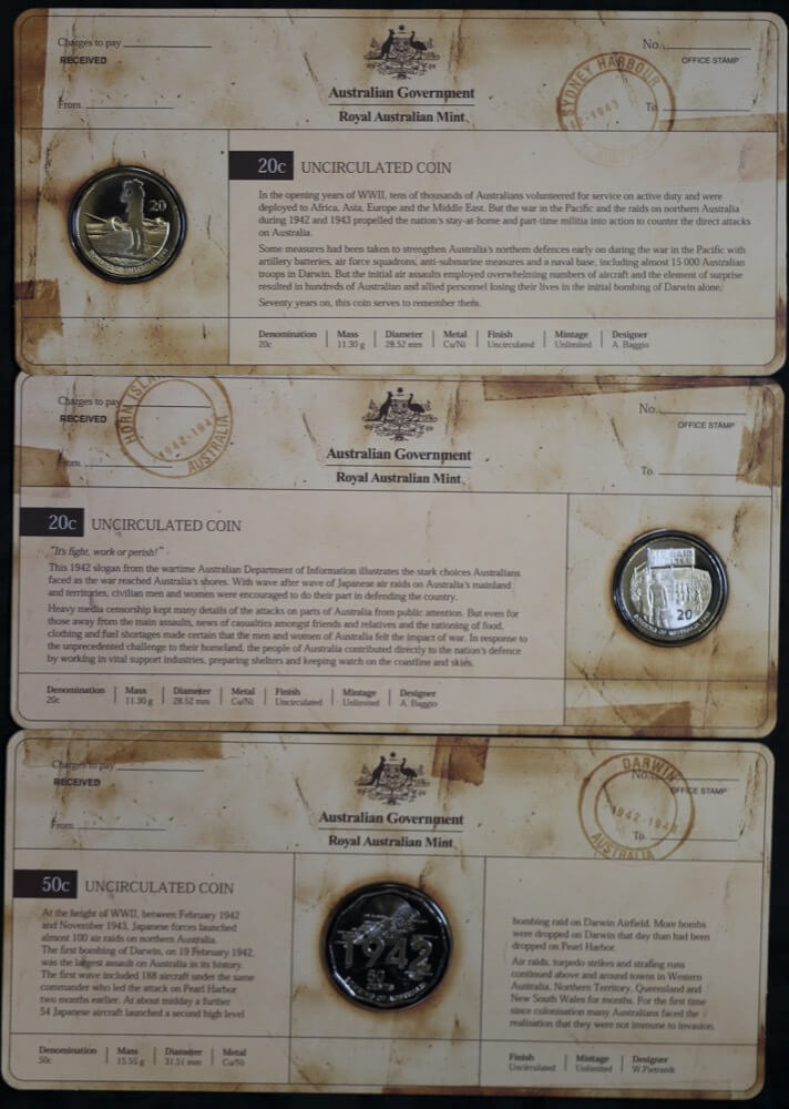 2012 50c and 20c Uncirculated 3 Coin Set Shores Under Siege product image