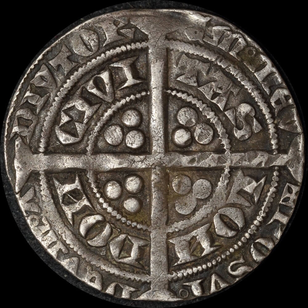 1351 ~ 1362 Silver Groat Edward III cf S#1565 Fine