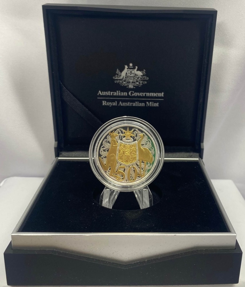2016 Silver 50 Cent Proof Coin Selectively Gold Plated product image