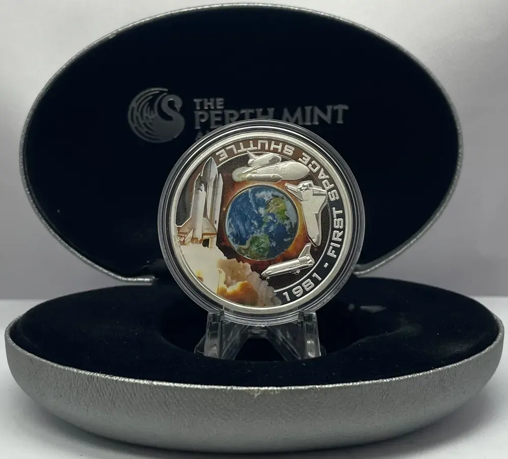 Cook Islands 2010 Silver 1 Dollar Proof Orbit Series First Space Shuttle