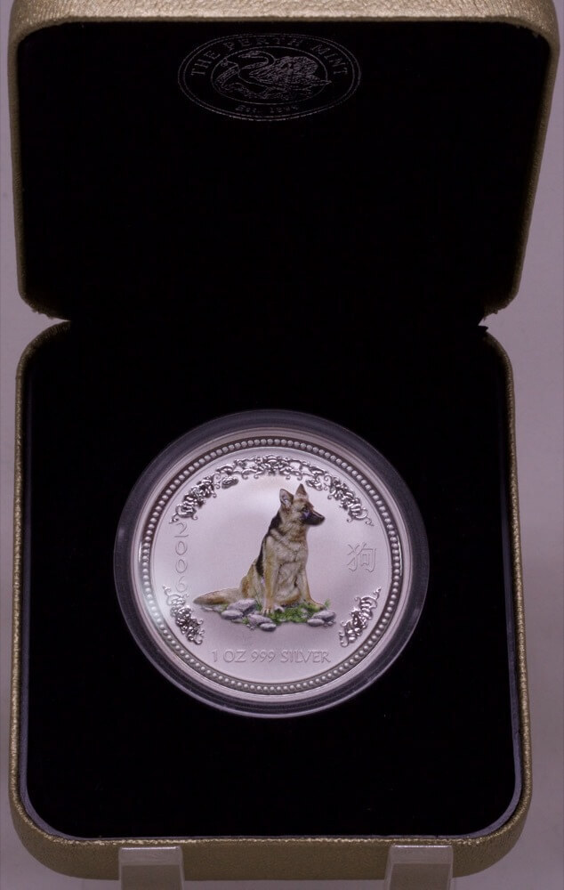 2006 Silver Lunar One Ounce Coloured Specimen Coin Dog product image