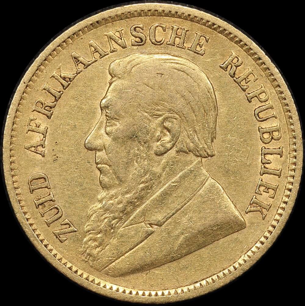 South Africa 1897 Gold Half Pond KM#9.2 Very Fine product image