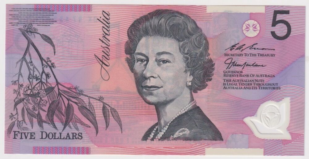 1998 $5 Note Macfarlane/Evans R218c Uncirculated