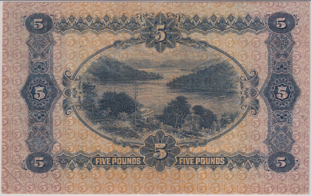 1918 Five Pound Cerutty/Collins R37B PMG VF25