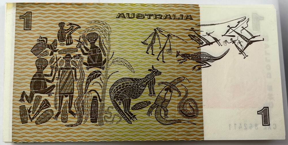 1979 $1 Split Bundle of 100 Notes Knight/Stone R77 Uncirculated No Band