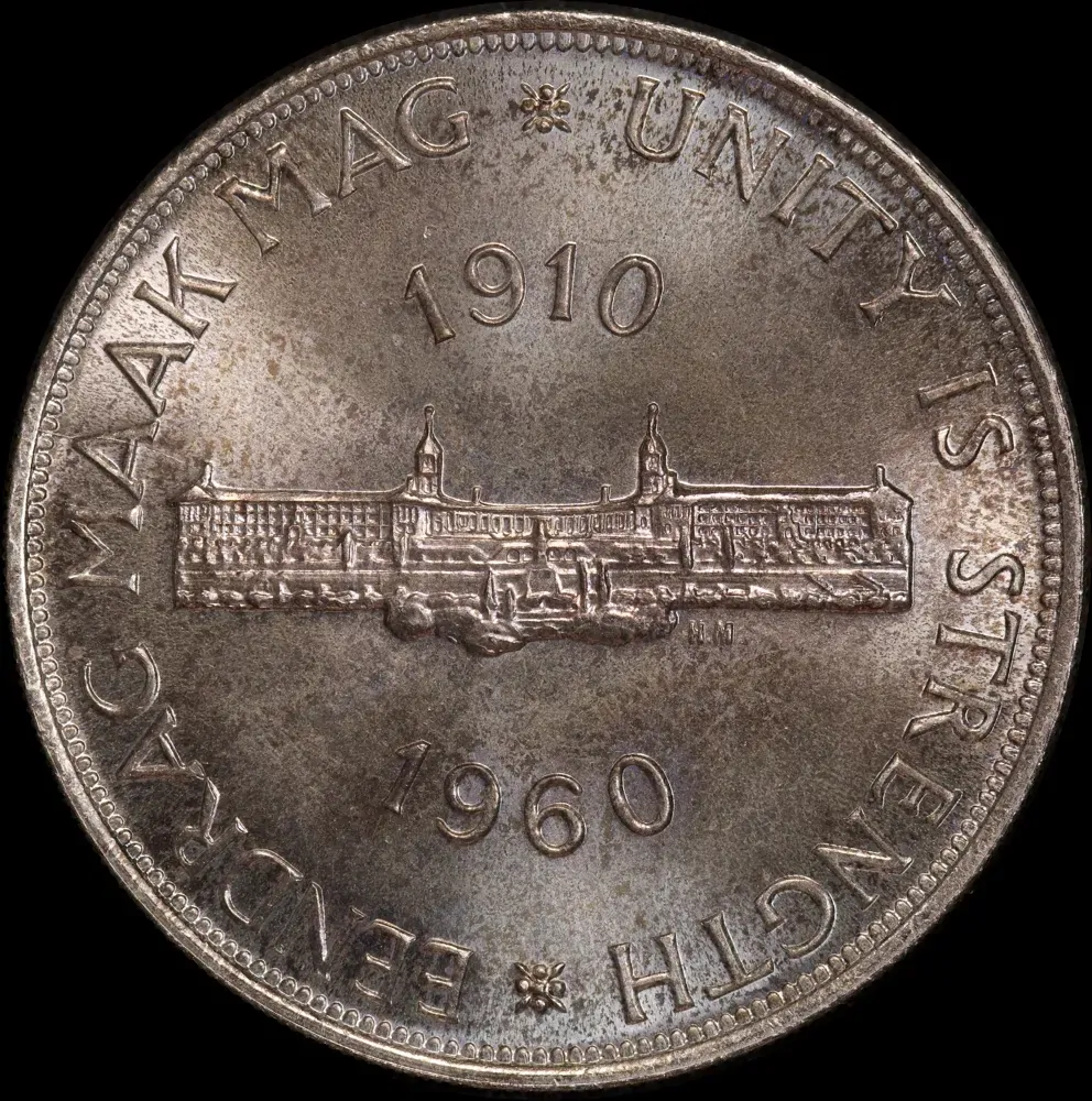 South Africa 1960 Silver 5 Shillings KM#55 Uncirculated product image