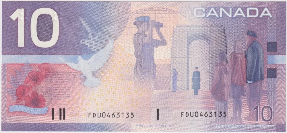 Canada 2000 10 Dollars P#102a Uncirculated