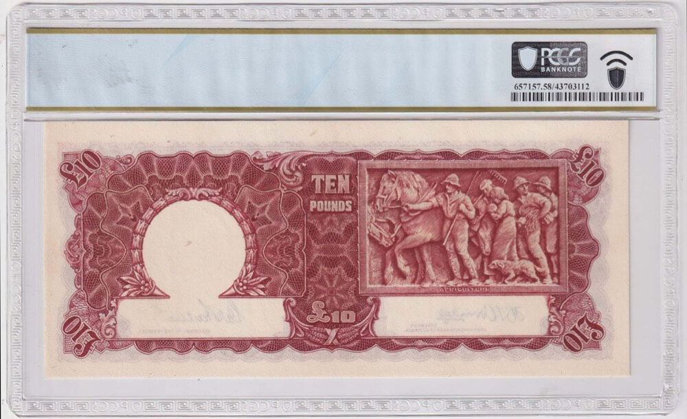 1943 Ten Pound Armitage/McFarlane R59 about Unc