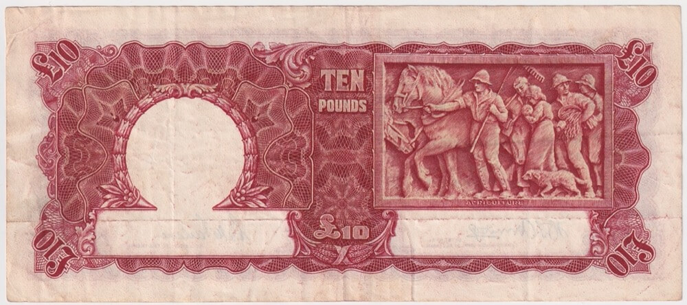 1943 Ten Pound Armitage/McFarlane R59 Very Fine