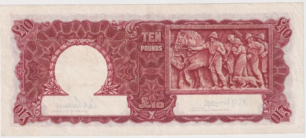 1943 Ten Pound Armitage/McFarlane R59 Very Fine