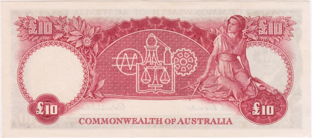 1954 Ten Pound Coombs/Wilson R62 about Unc