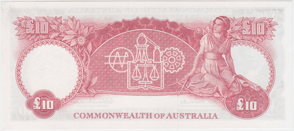 1960 Ten Pound Coombs/Wilson R63 about Unc