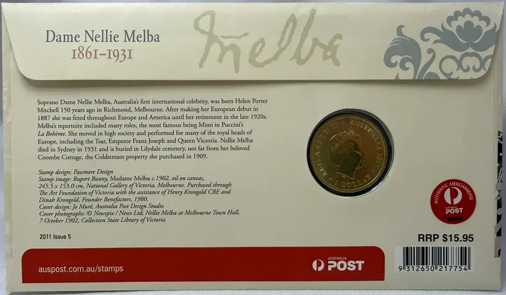 2011 1 Dollar PNC Dame Nellie Melba