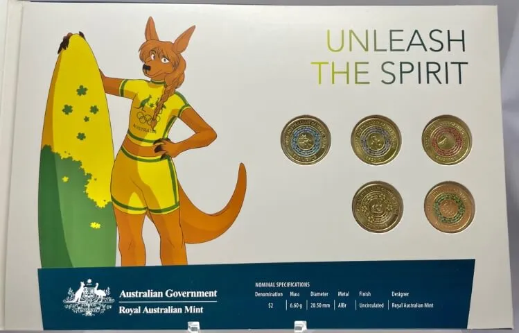 2020 Coloured Coin Collection Olympic Games Unleash the Spirit Surfing product image