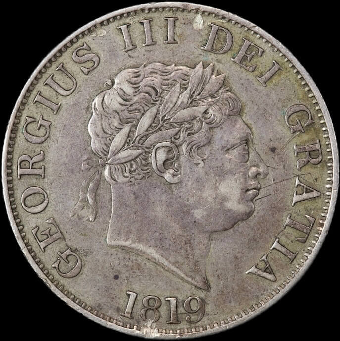 1819 Silver Half Crown George III 3789 Very Fine product image