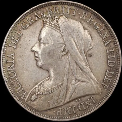 1897 Silver Crown LXI Victoria S#3937 good VF
