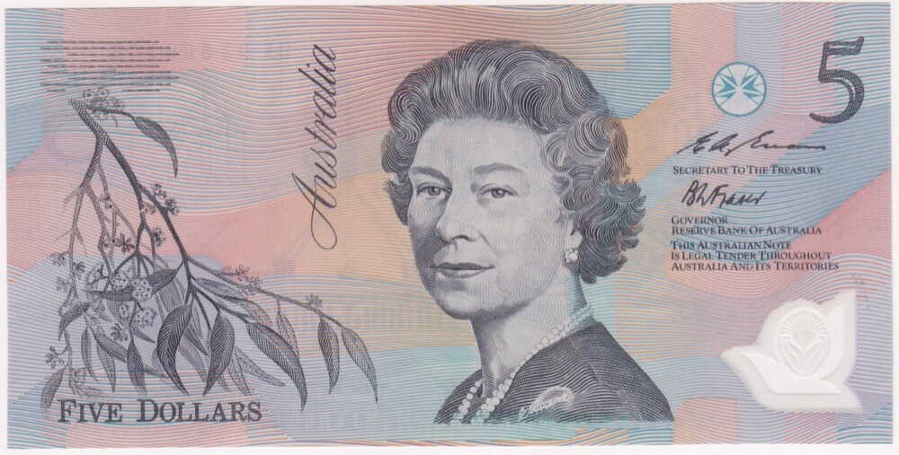 1993 $5 Note Fraser/Evans R216 Uncirculated