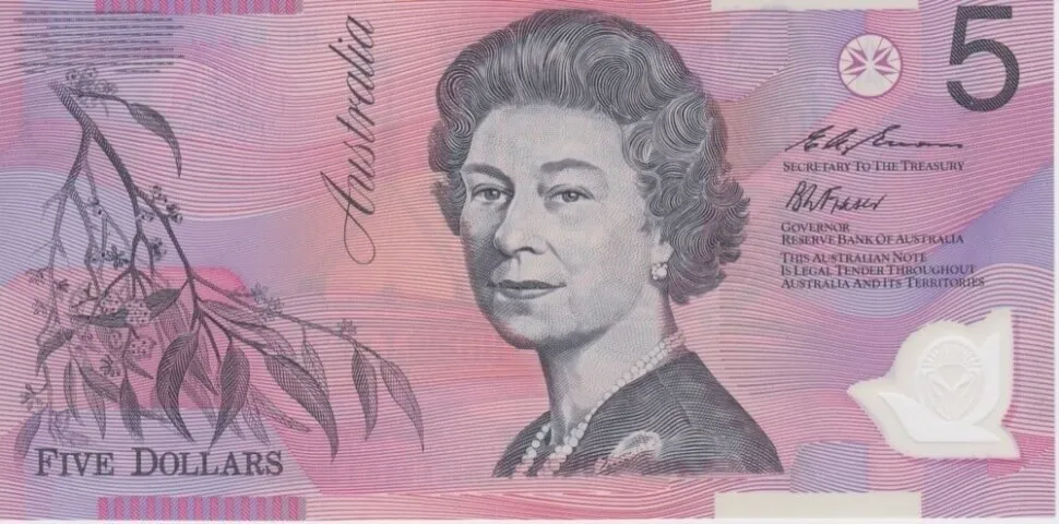 1995 $5 Note Narrow Orientation Bands Fraser/Evans R217ai Uncirculated