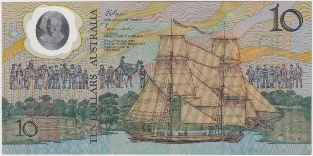 1988 $10 Note Bicentennial 1st issue AB 10 First Prefix Johnston/Fraser R310aF Uncirculated