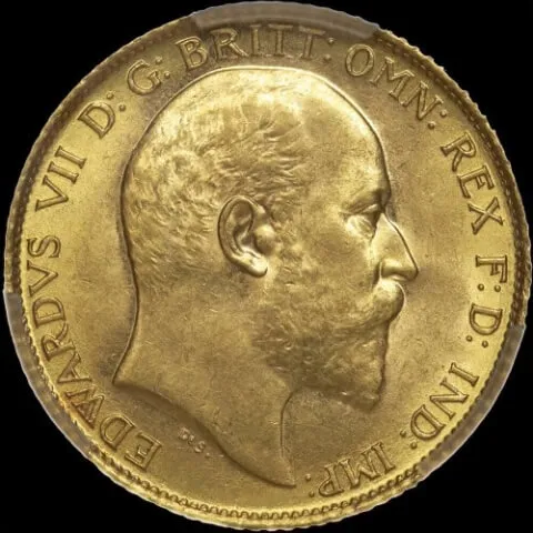 1906 Sydney Edward VII Half Sovereign Unc (PCGS MS62)