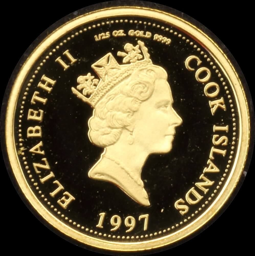 Cook Islands 1997 Gold 5 Dollar Commemorative Coin Diana Princess of Wales product image