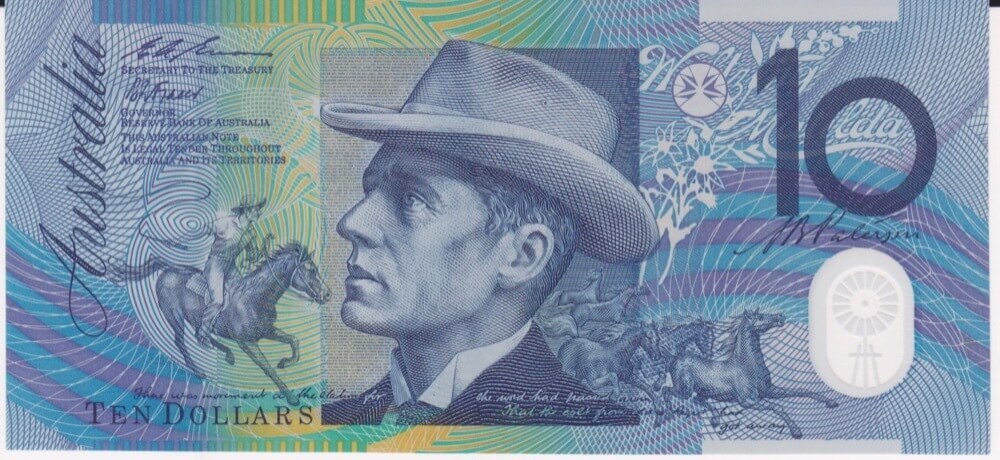 1993 $10 Note AA93 First Prefix Fraser/Evans R316aF Uncirculated