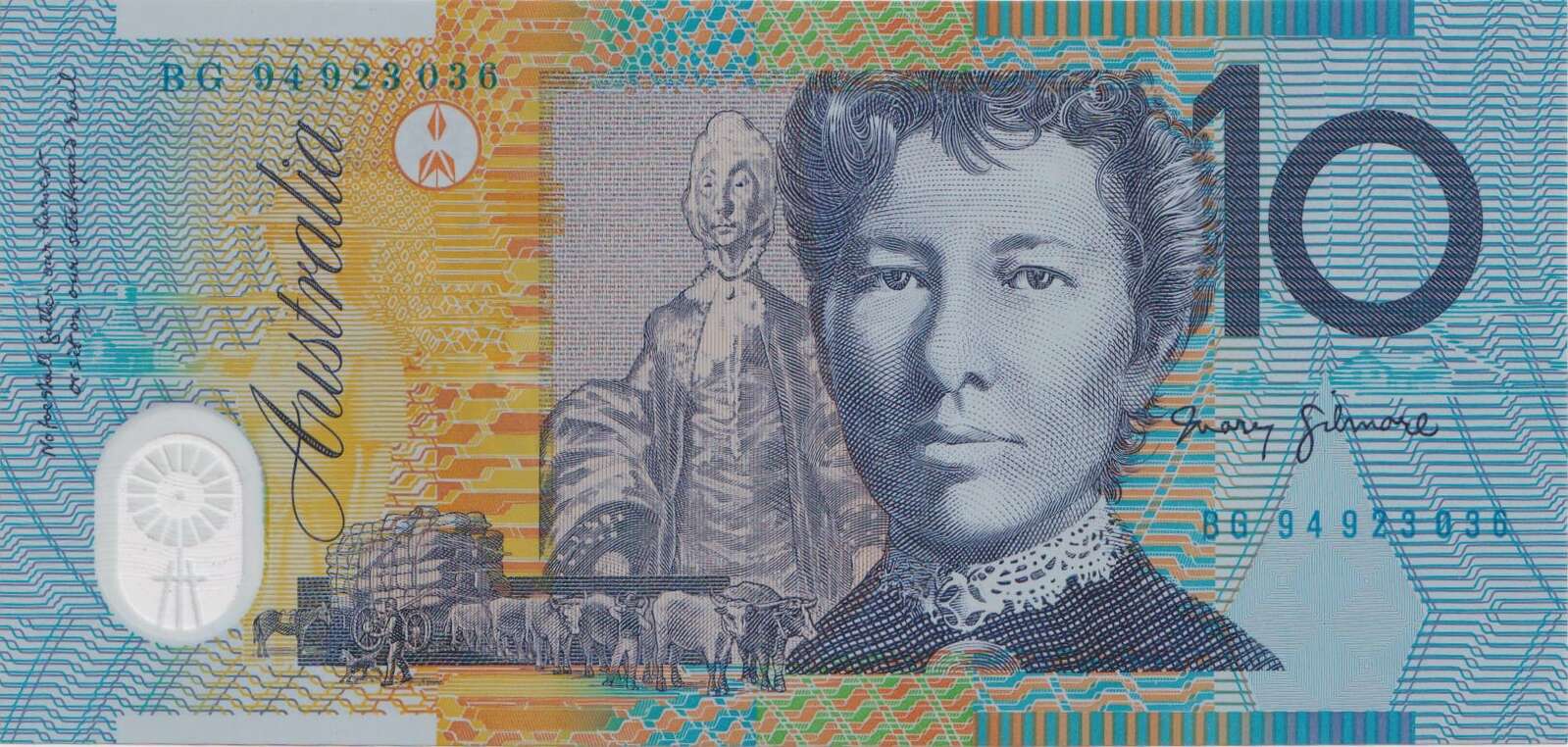 1994 $10 Note Intaglio Print Obstruction Error Fraser/Evans R316b Uncirculated