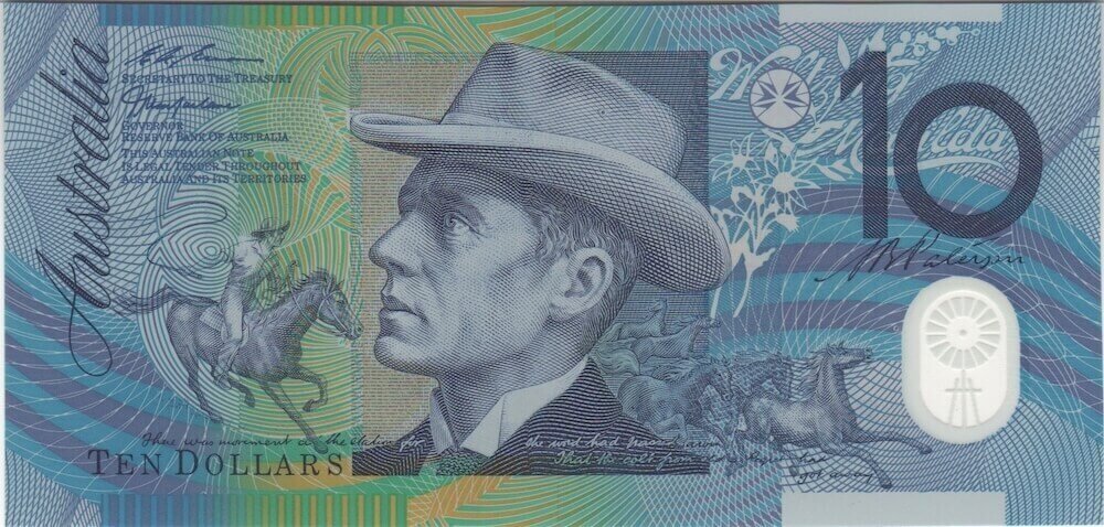 1996 $10 Note AA96 First Prefix Macfarlane/Evans R318aF Uncirculated