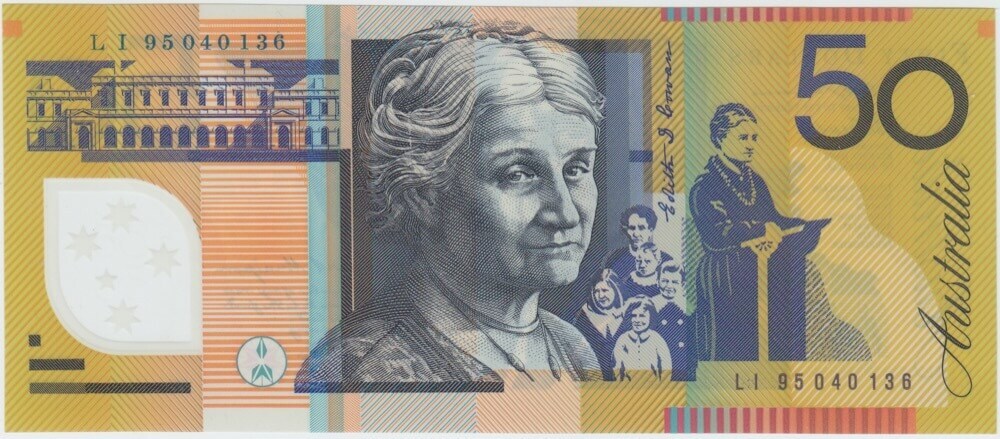 1995 $50 Note Fraser/Evans R516a Uncirculated