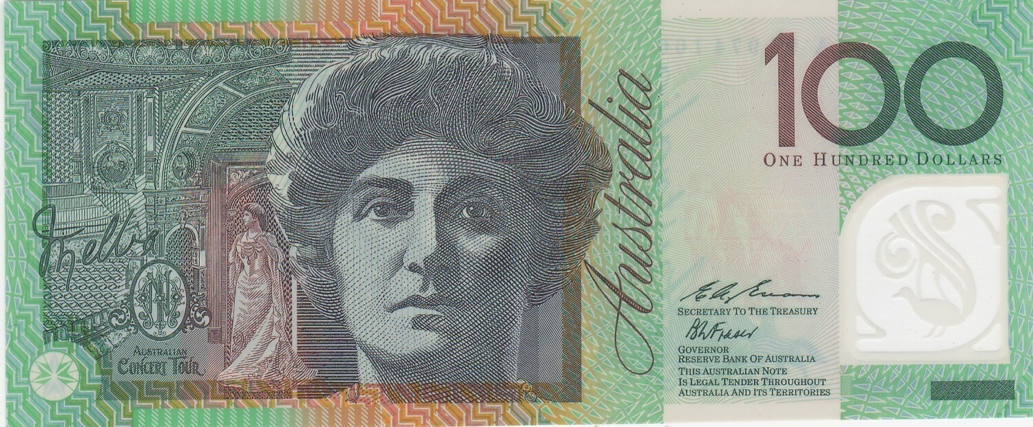 1996 $100 Note AA96 First Prefix Fraser/Evans R616aF Uncirculated