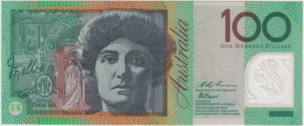 1996 $100 Test Note Fraser/Evans CS96 Last Prefix R616TL Extremely Fine