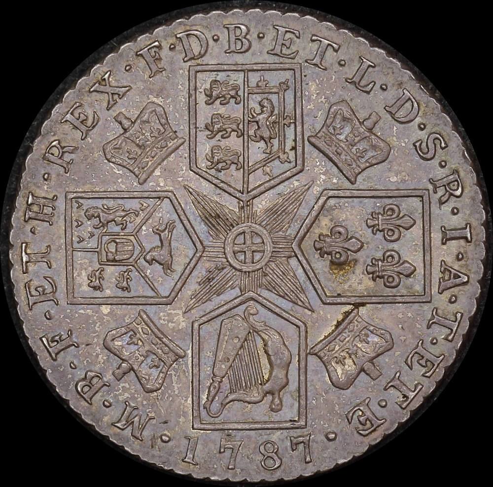 1787 Silver Shilling George III S#3743 With Semee Uncirculated