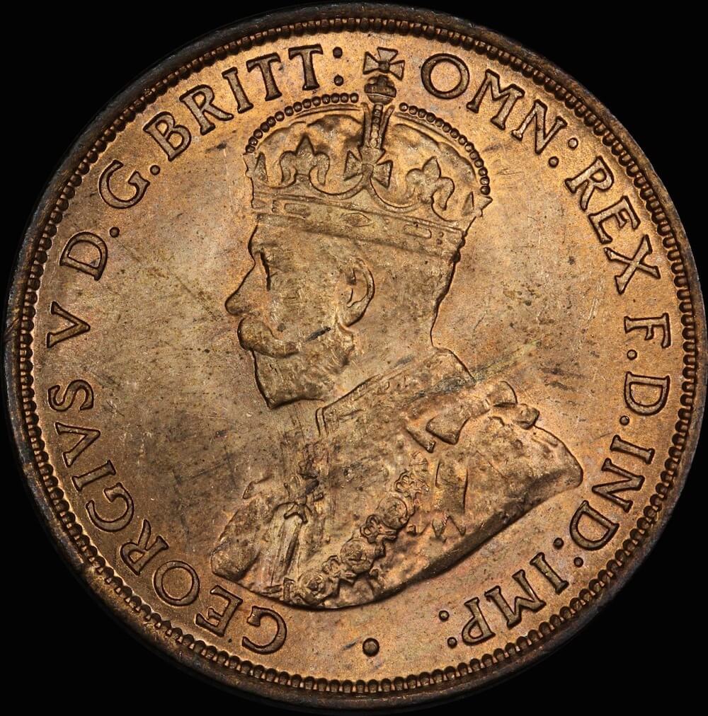 1912-H Halfpenny Choice Unc (PCGS MS64RB)