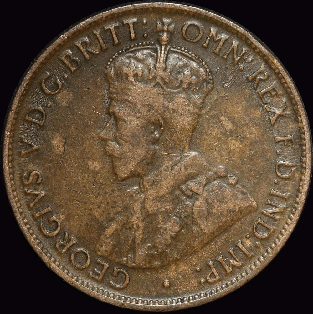 1915-H Halfpenny about VF
