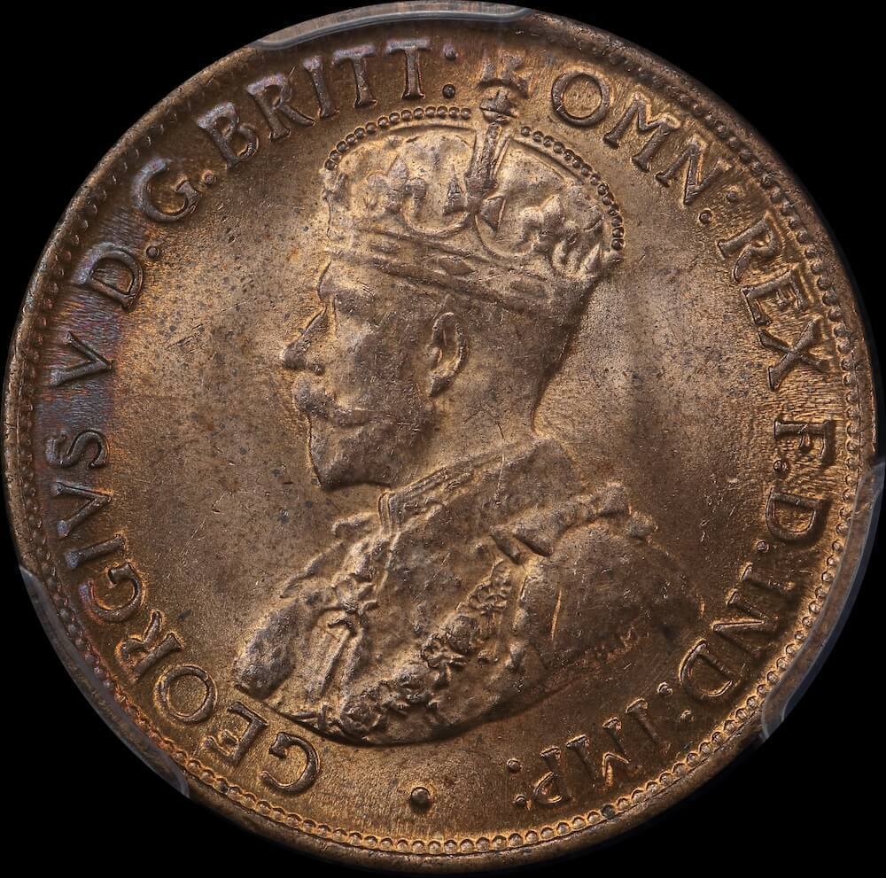 1915-H Halfpenny Choice Unc (PCGS MS64RB)