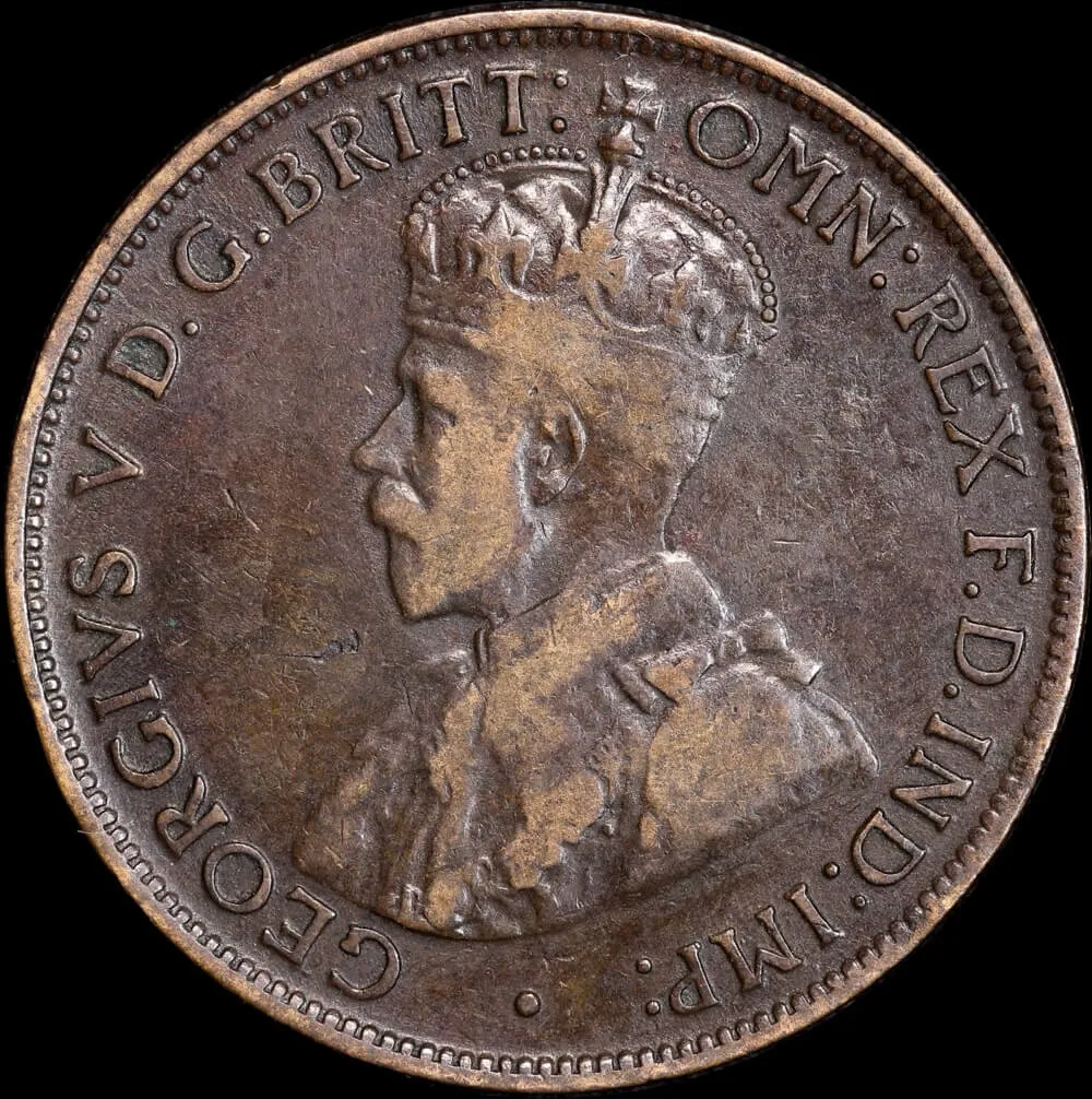 1915-H Halfpenny Very Good