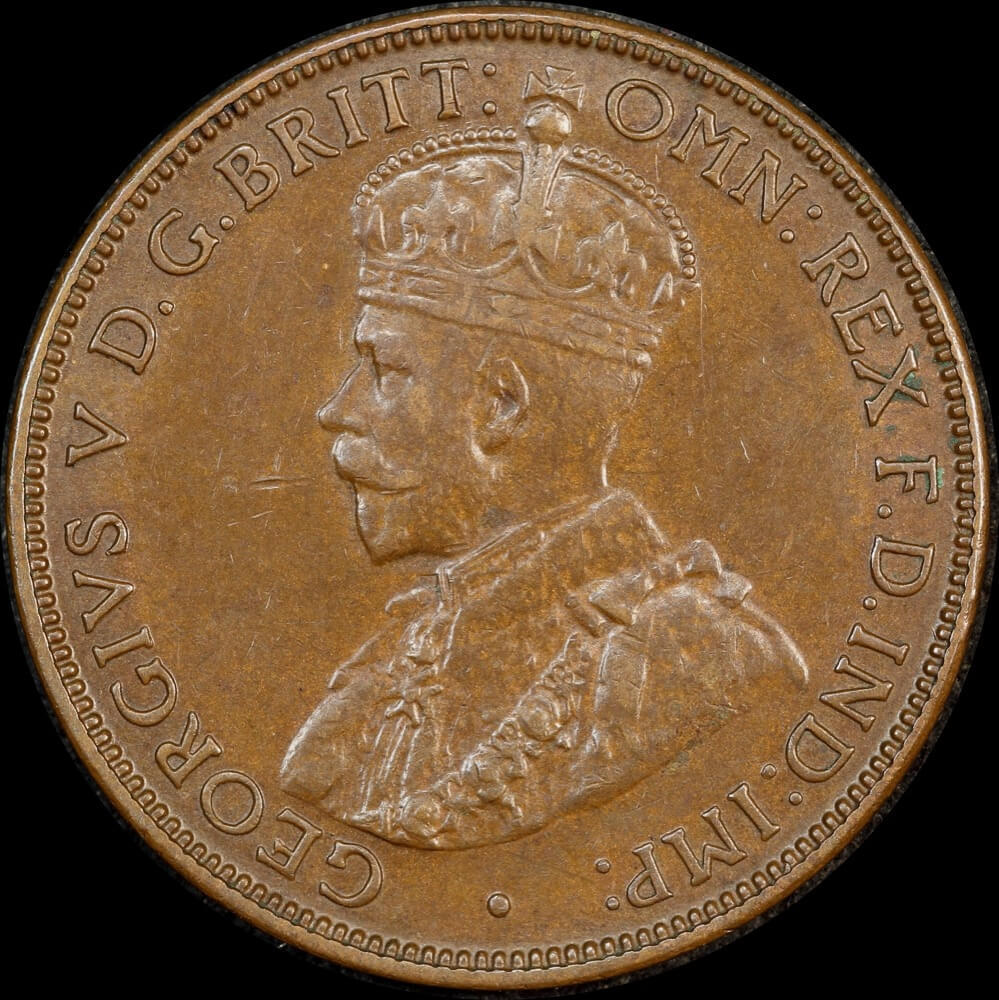 1918-I Halfpenny good VF