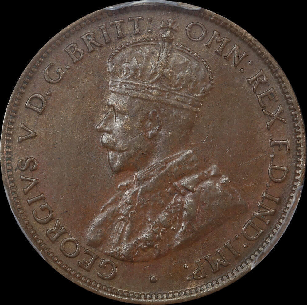 1923 Halfpenny about Unc (PCGS AU58)