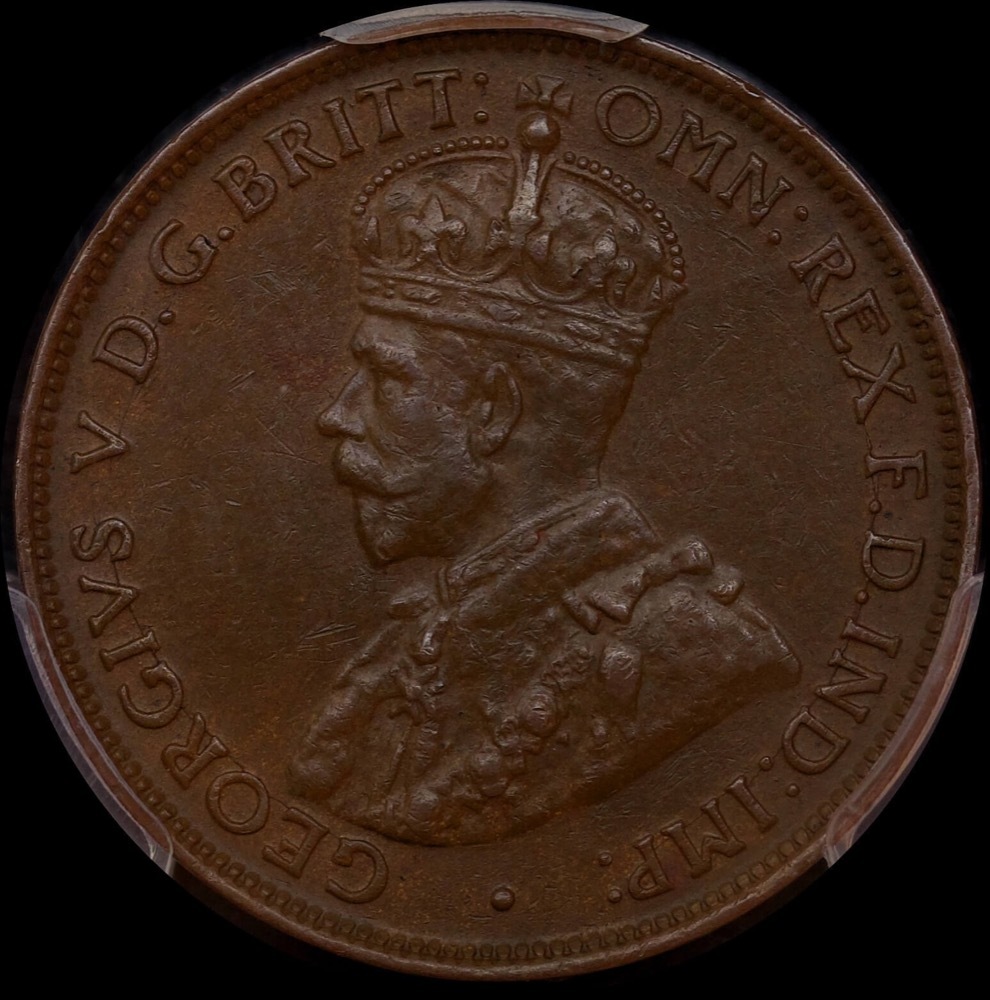 1923 Halfpenny PCGS AU55BN