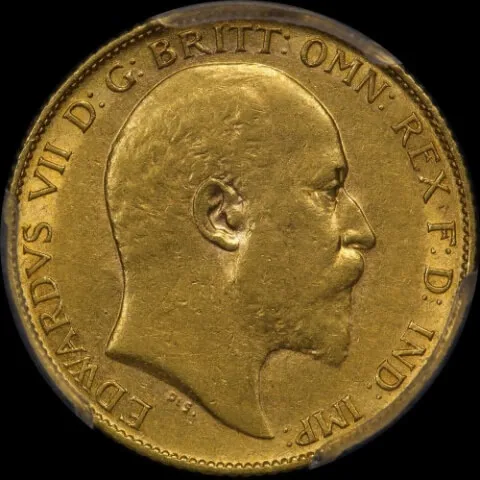 1908 Perth Half Sovereign PCGS AU55