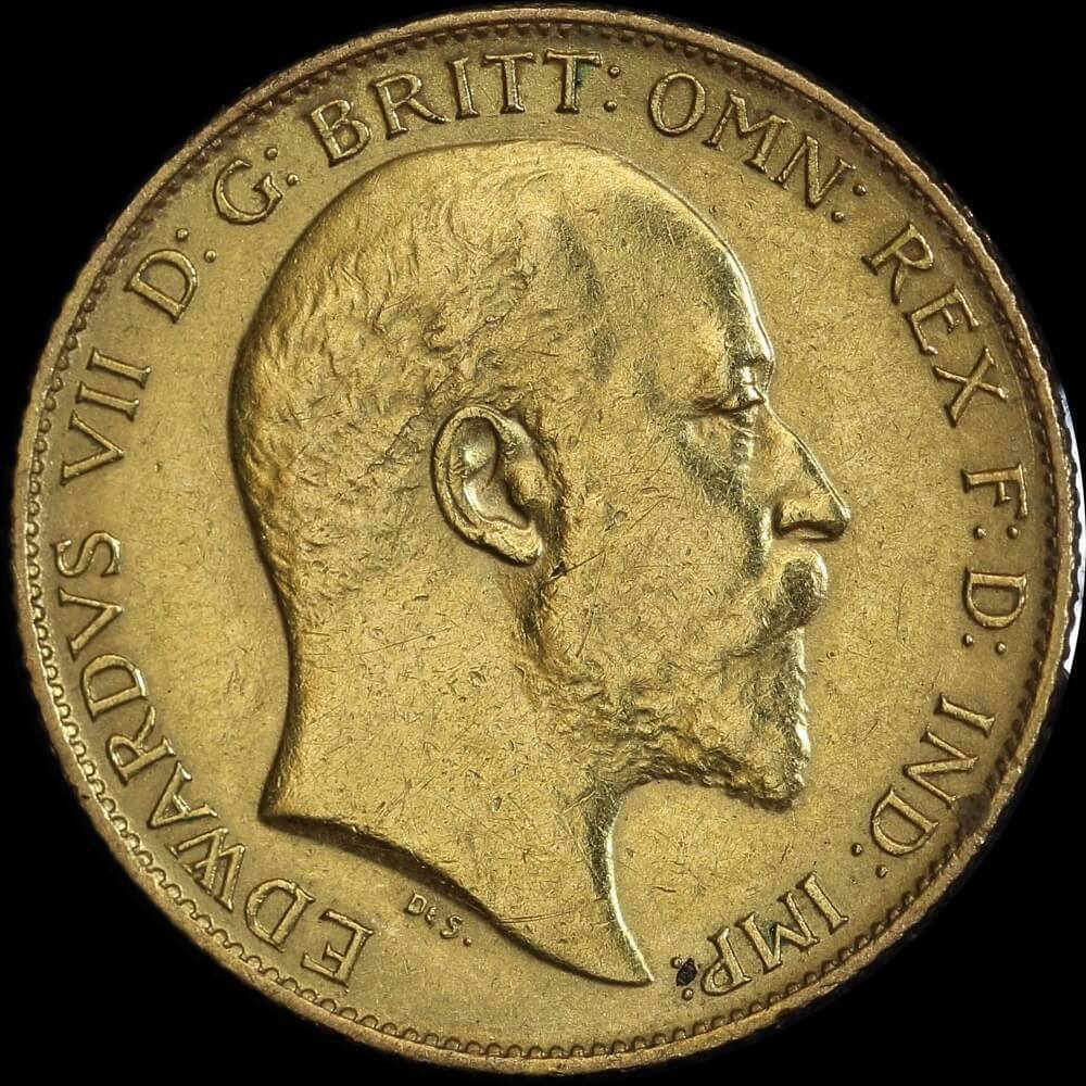 1908 Perth Edward VII Half Sovereign good VF